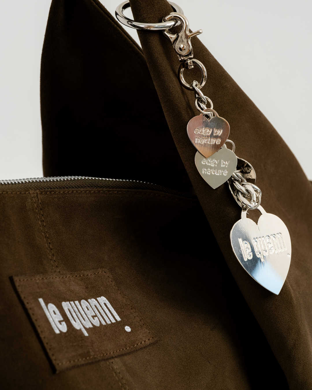 the kind heart bag — khaki suede