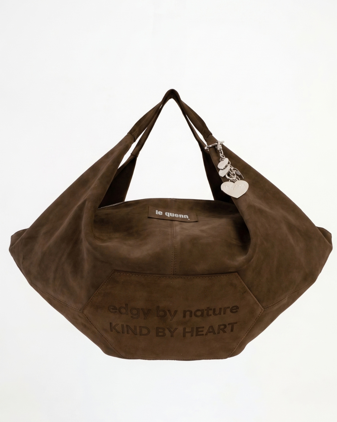 the kind heart bag — khaki suede