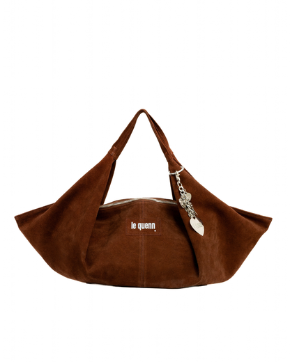 the edgy kind bag — brown suede