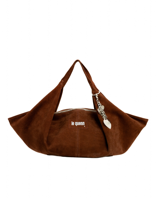 the edgy kind bag — brown suede