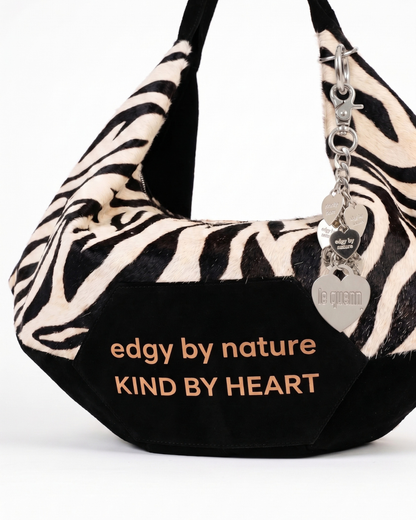 the kind heart bag — zebra