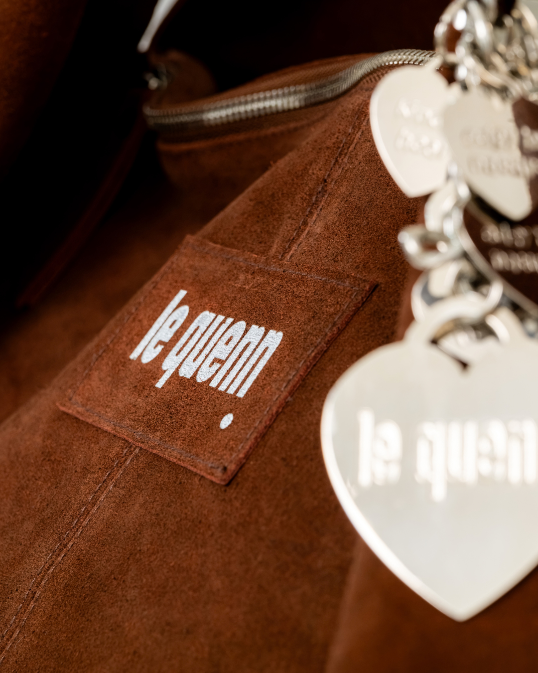 the edgy kind bag — brown suede