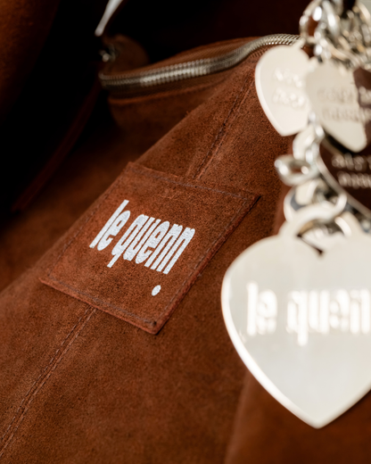 the edgy kind bag — brown suede