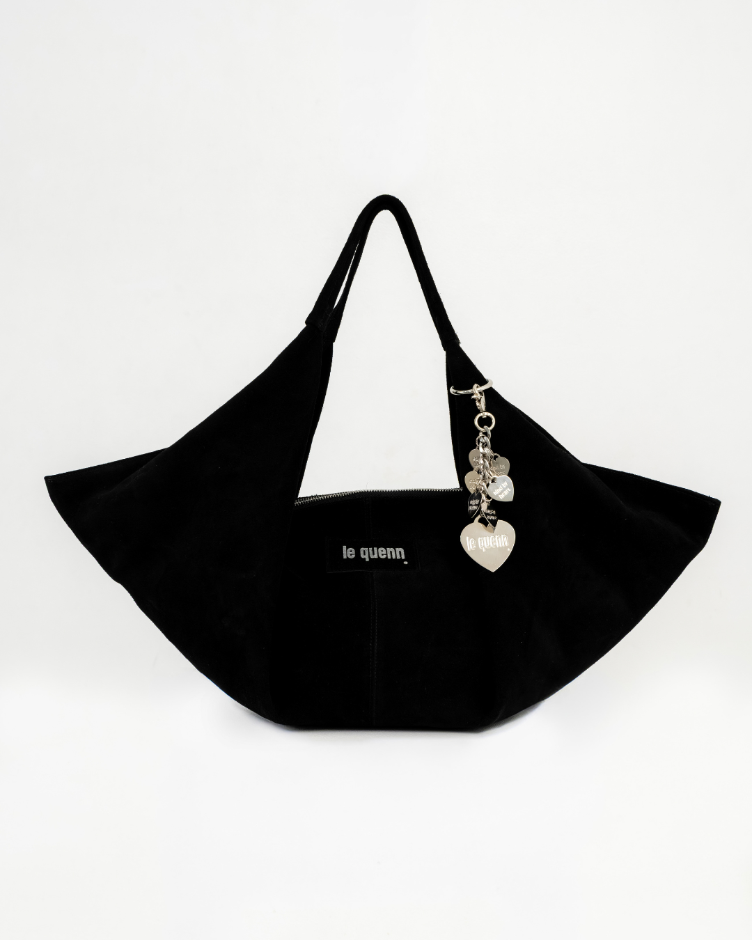 the kind heart bag — black suede